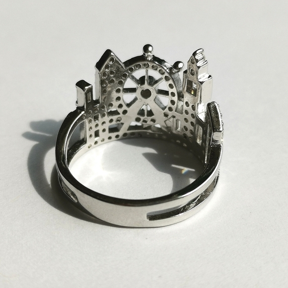 London Skyline sterling silver cz ring size 7 🆕 - Picture 5 of 8